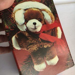 Avon Plush Puppy Tree Ornament Vintage 1984 Stuffed Puppy Original Box Collectib